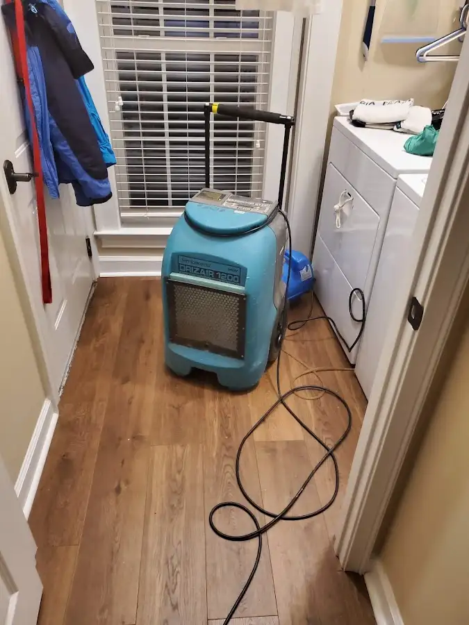 Commercial dehumidifier deployed for Flood Damage Cleanup in Denver