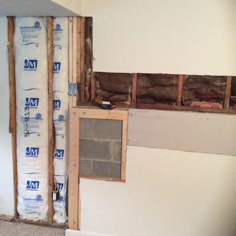 Wall insulation replacement during Contents Cleaning & Restoration in Denver